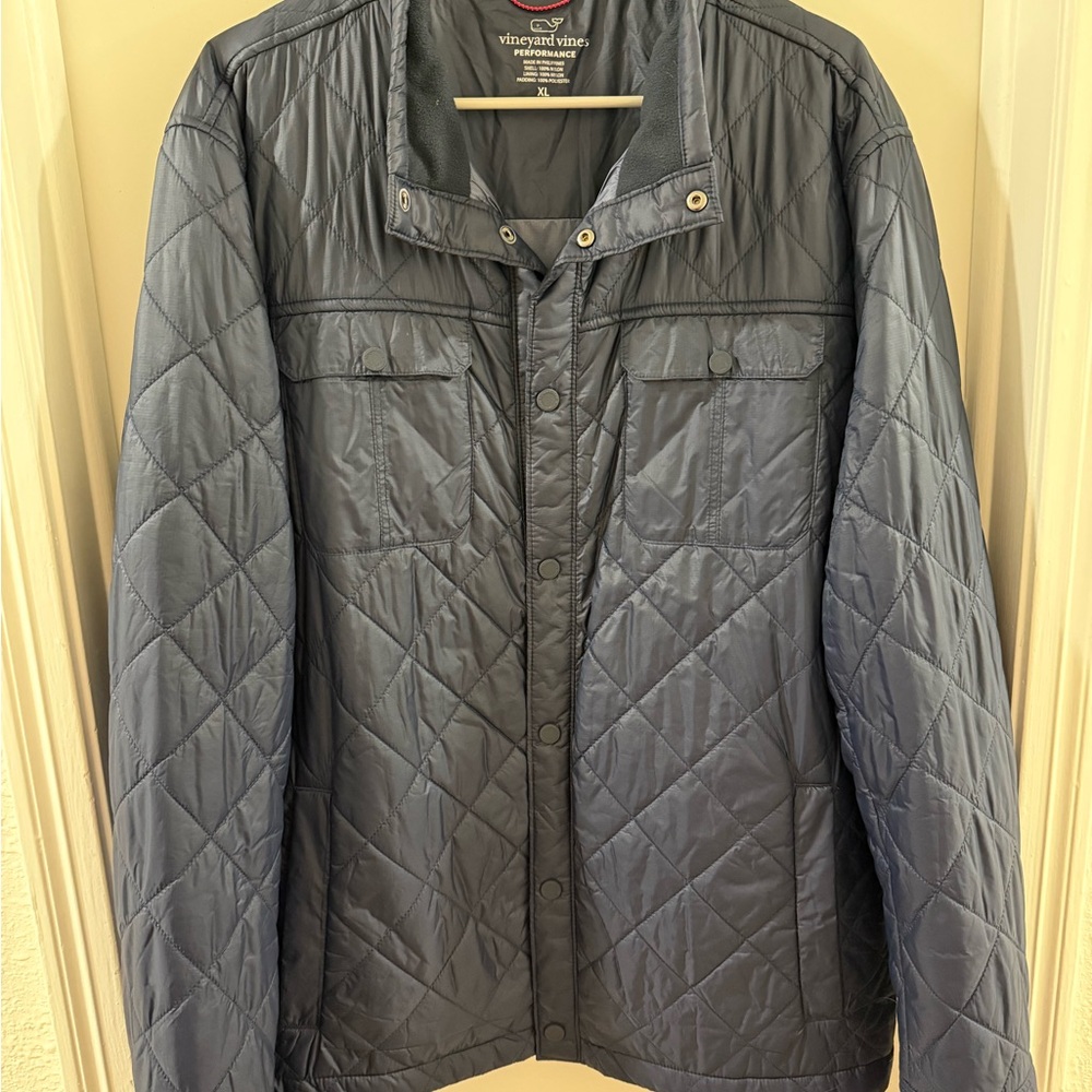 Vineyard Vines Performance Men's Quilted Wharf Jacket - Blue